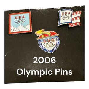 2006 Olympic pins 3 total excellent condition